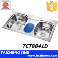 880x410mm Multifunctional Double Bowl Stainless Kitchen Sink