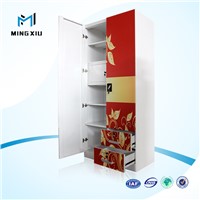Mingxiu High Quality 2 Door Indian Bedroom Wardrobe Designs / steel wardrobe Storage Cabinet