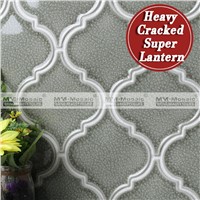 Arabesque Design Heavy Crackle Super Lantern Mosaic Tile Kitchen Backsplash Tile