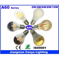High Performance A60 6W E27 LED Filament Bulb