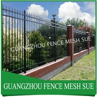 Guangzhou wrought iron fencing panel spear top metal fence for backyard perimeter