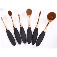 2016 fashionable 6pcs Oval makeup  cosmetic foundation brush set