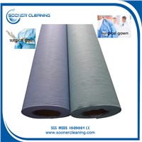 Disposable Spunlace cellulose/polyester surgical gown material