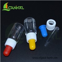 Ecannal 10ml round clear pet pipette dropper bottle