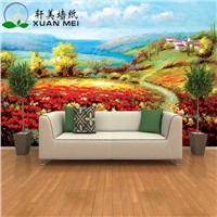 Quality customizable 3D interior home decoration custom size mural wallpaper