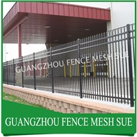 Steel pipe black powder coated fence for warehouse