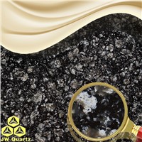 JW-6814 Dalmatian-Black and White mixed Artificial Quartz Stone Slab for Countertop