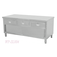 Stainless Steel Kitchen Working Table with Cabinet & Drawers