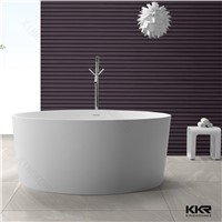 Stone Resin Solid Surface Round Freestanding Bathtub