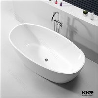 Artificial Stone Solid Surface Freestanding Portable Bathtub for Adults