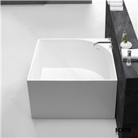 White Matt Corian Whirlpool Bathtub