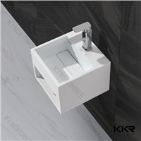 China wholesale Solid Surface Bathroom Basin Wall Hung