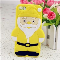 Hot Sell Christmas Santa Silicone Mobile Phone Cover