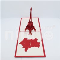 Eiffel Tower Pop up Card Handmade Greeting Card