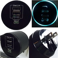 Portable USB Charger 51W 3 Smart port 1 Type-C Wall Charger