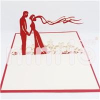 Wedding In Garden Pop up Card Handmade Greeting Card