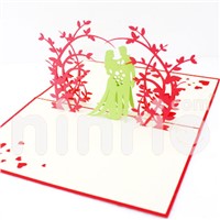 Sweet Wedding Pop up Card Handmade Greeting Card