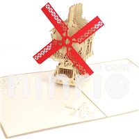 Windmill Pop up Card Handmade Greeting Card