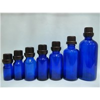 10ml 15ml 20ml 30ml 50ml 100ml Blue Glass Bottle with Plastic Lid