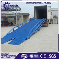 Mobile dock truck hydraulic container loading ramp