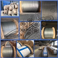 Galvanized steel strand wire 1/4 3/8 7/16 inch for guy wire earth wire