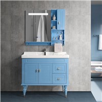 New Style PVC Bathroom Vanity, Pastoral Style with Intelligent Mist Removing Mirror, Countertop