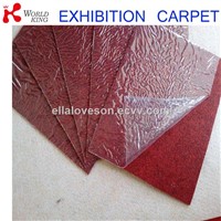 Film-coated exhibition carpet