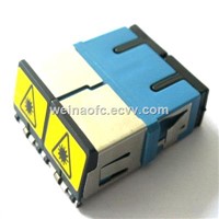 Fiber Adaptor SC-SC Duplex with Cover Shutter Flangeless