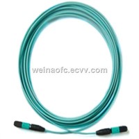 Fiber Optic Jumper Patch Cord Cable Patchcord MPO-MPO 8 12 24 48 Fibers OM3 OM4 Multimode Aqua
