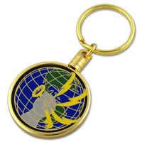 Promotional Custom Metal Coin Souvenir Holder Keychains
