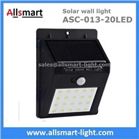 Decor Exterior Solar Motion Sensor Wall Light Black Outdoor Wall Lamp Wall Mount Solar Lighting