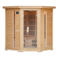 3 Person Corner Style Hemlock Infrared Sauna Room