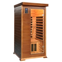 Canadian Red Cedar 1 Person Infrared Carbon Heater Sauna Room