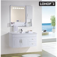 New Style PVC Bathroom Vanity, European Style with Intelligent Mist Removing Mirror, Countertop