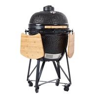 Commercial Outdoor Kamado Grill with Glossy Glazed Surface