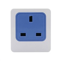 Wireless Remote Control Electrical Outlet Switch for Household Appliances, Blue UK Smart Plug