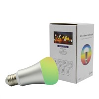 7W WiFi Smart LED Light Bulb, Adjustable, Multicolor, Dimmable-Works with iPhone, iPad, Android Phone,