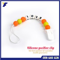 Factory Cheaper Baby Teether Silicone Pacifier Clip Chain