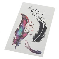 New Waterproof Small Fresh Wild Goose Feather Pattern Temporary Tattoo Stickers Temporary Body Art Stickers