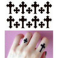 Cross Waterproof Temporary Tattoo Men &amp;amp; Women Finger Flash Tattoo Small Patter Transfer Tattoo Stickers