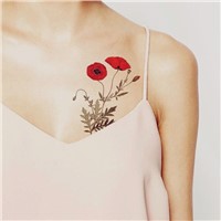 Body Art Stickers Tattoo Sex Flower Butterfly Peach Blossom Wintersweet for Women Stickers