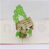 Tree House Pop up Card Handmade Greeting Card
