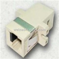 Fiber Adapter MTRJ-MTRJ Beige Plastic Housing