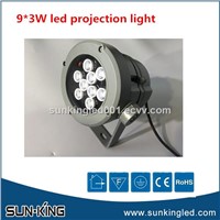 High Bright Waterproof Ip65 Warm White Garden Park Floodlight LED Outdoor Projection Lamp 9W 27W