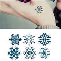 2016 New Water Transfer Snowflake Waterproof Temporary Tattoo Sticker Body Art Sexy Product