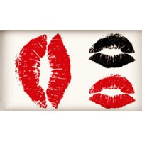 Sexy Red Black Kiss Lips Body Art Beauty Makeup Waterproof Temporary Tattoo Stickers