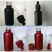 Matte Black Glass Dropper Bottle