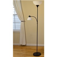 2-Light Floor Lamp with Reading Light Simple Elegant Design