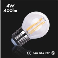 New LED Filament Bulb G45 4W 440 High LumenE14/E26/E27/B22 Approve CE/ROHS