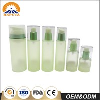 50ml Frosted Fancy Plastic Airless Bottle with Clear Cap